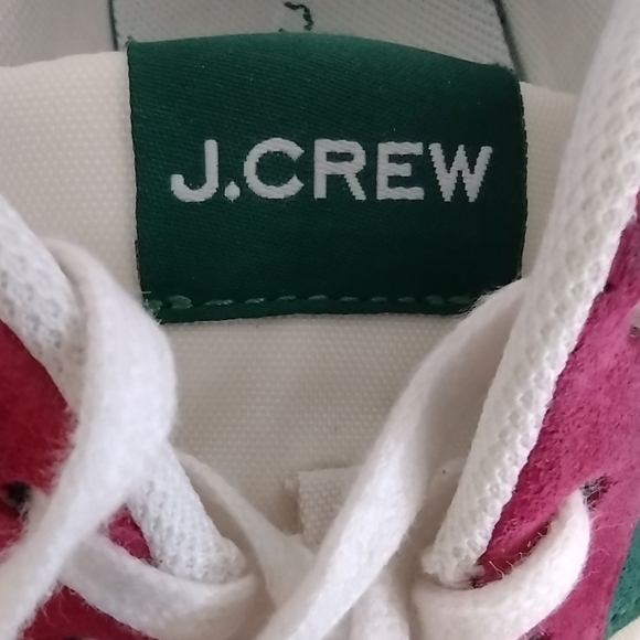 JCrew Preppy, Tennis Shoes,  Colorblock, Green & Sweet Fuchsia, size 7.5 - Picture 8 of 8